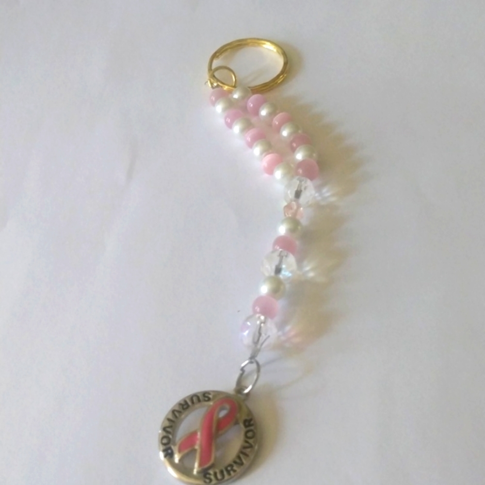 Cancer awareness key chain